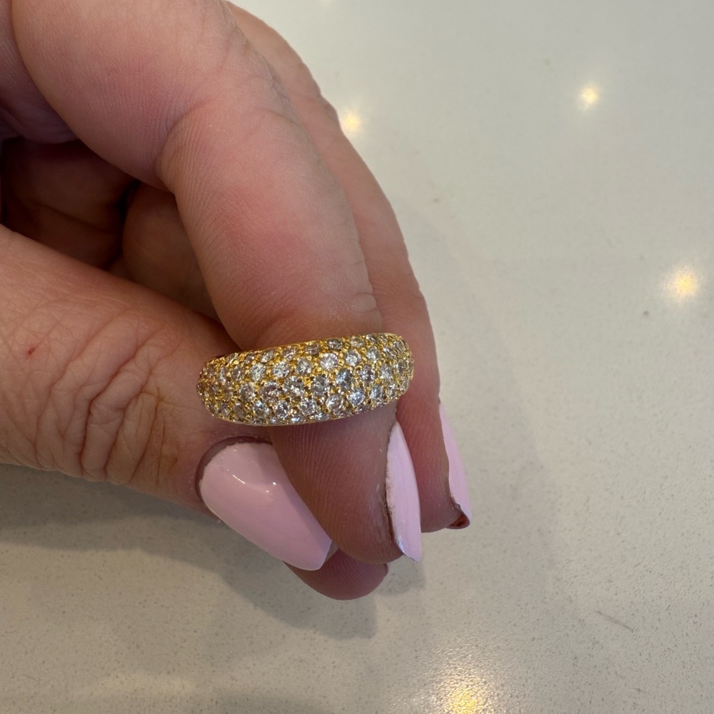18k Gold with 1/2 carat Pavé Diamond Statement Ring